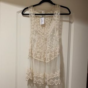 Sheer lace top